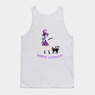 Simply Enchanted Witch and Cat Tank Top